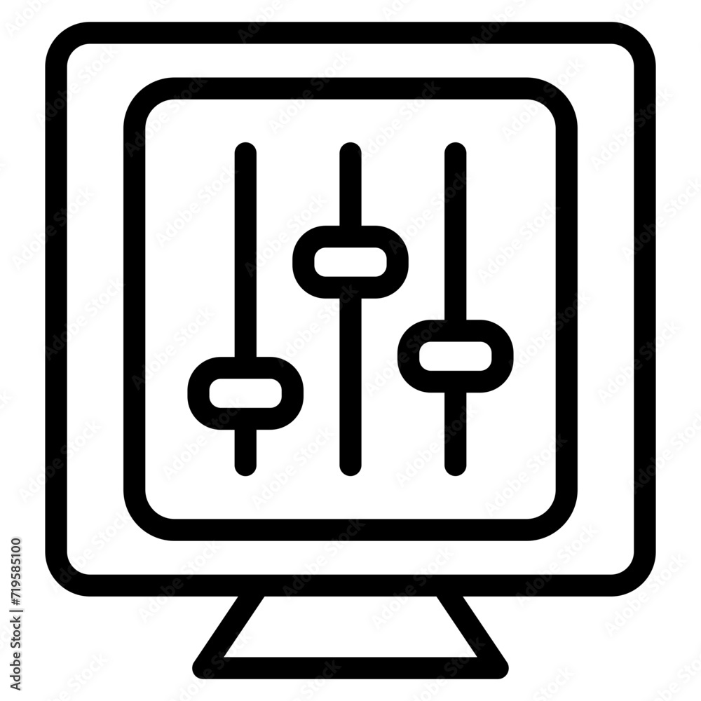 music line icon music line icon