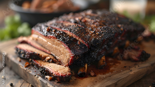 Succulent Sliced Beef Brisket with Rosemary and Peppercorns