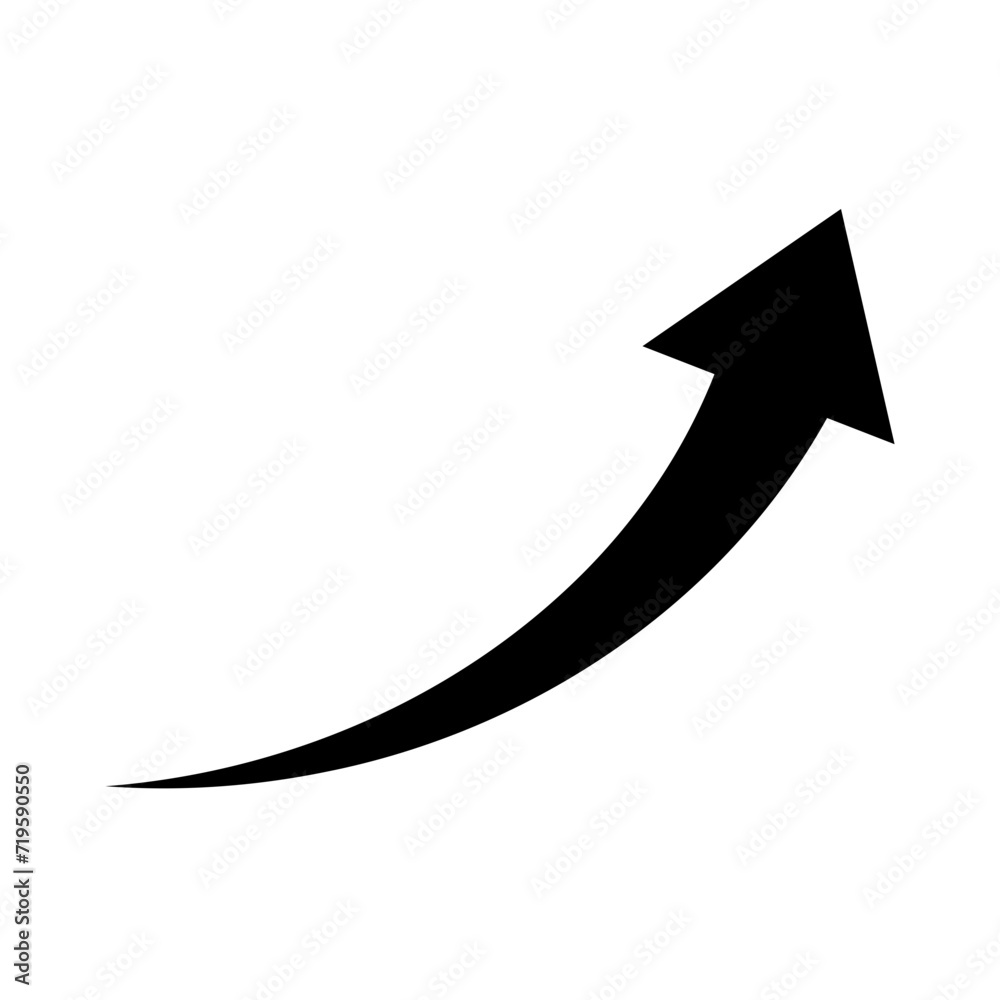 Growing graph bar icon business chart diagram symbol increase finance progress flat black element with arrow growth vector design background Growing graph bar icon business chart diagram symbol increase finance progress flat black element with arrow growth vector design background