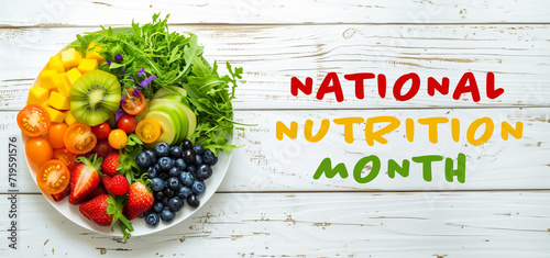  National nutrition month, fresh organic colorful vegetables