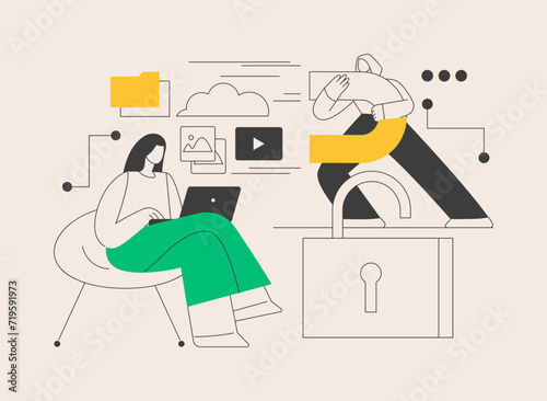 Doxing abstract concept vector illustration.
