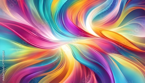 abstract colorful and light design for desktop background wallpaper  vibrant colors  aura  fairy  magic theme  smooth waves.