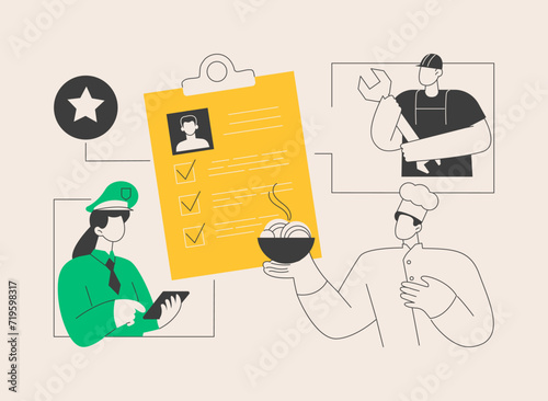 Alternative civilian service abstract concept vector illustration.