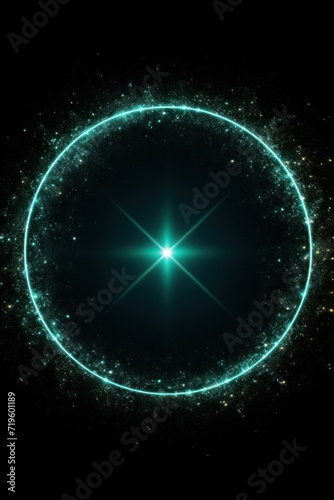 Jade glitter circle of light shine sparkles and platinum spark particles 