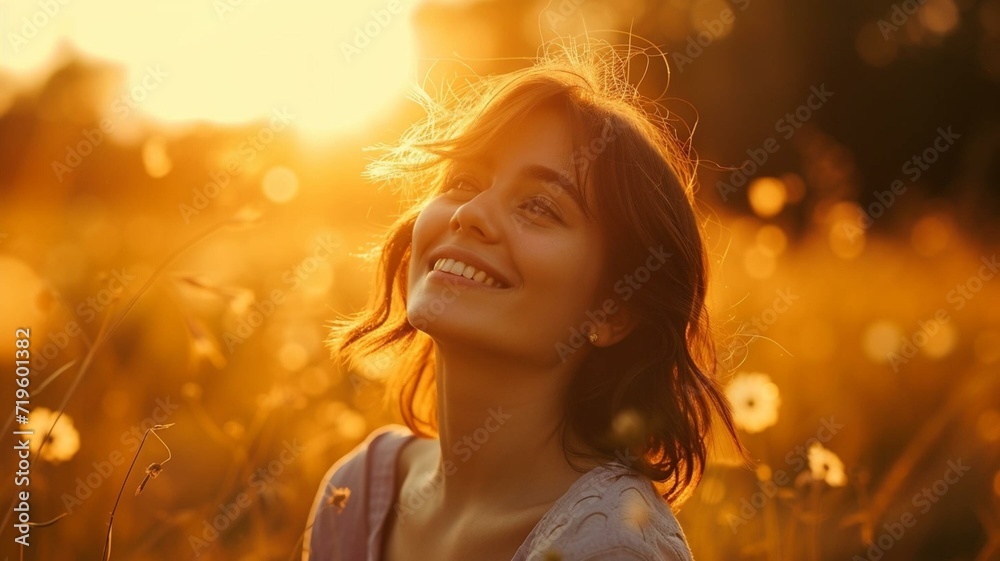 portrait of a woman in sunset