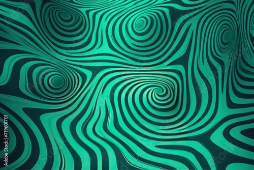 Jade groovy psychedelic optical illusion background © Lenhard