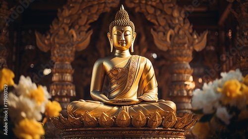 Only and biggest pure gold Buddha sculpture