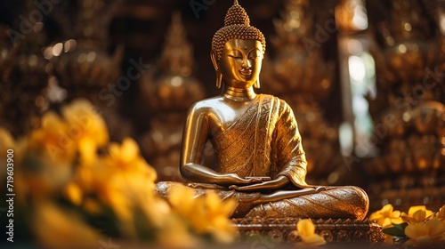 Only and biggest pure gold Buddha sculpture