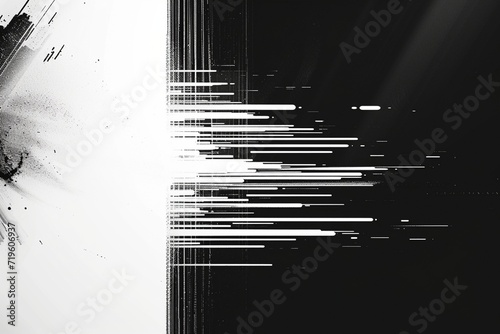 Clean White Glitch Dynamics: Video effects with a clean white glitch overlay and minimal black elements, offering a modern and dynamic visual experience