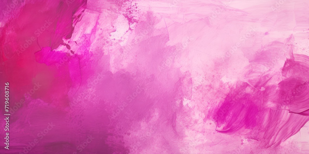 Magenta watercolor abstract painted background on vintage paper background