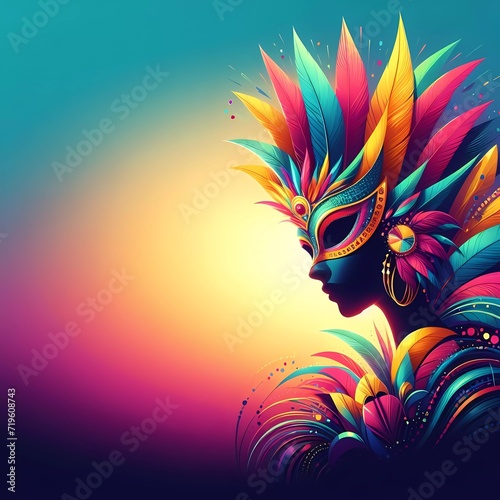Background Vibrant Colors of Brazilian Carnival © PokaZoi