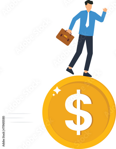 Financial instability and uncertainty or unstable investment market, Risky situation or economic recession and crisis or bankruptcy concept,
