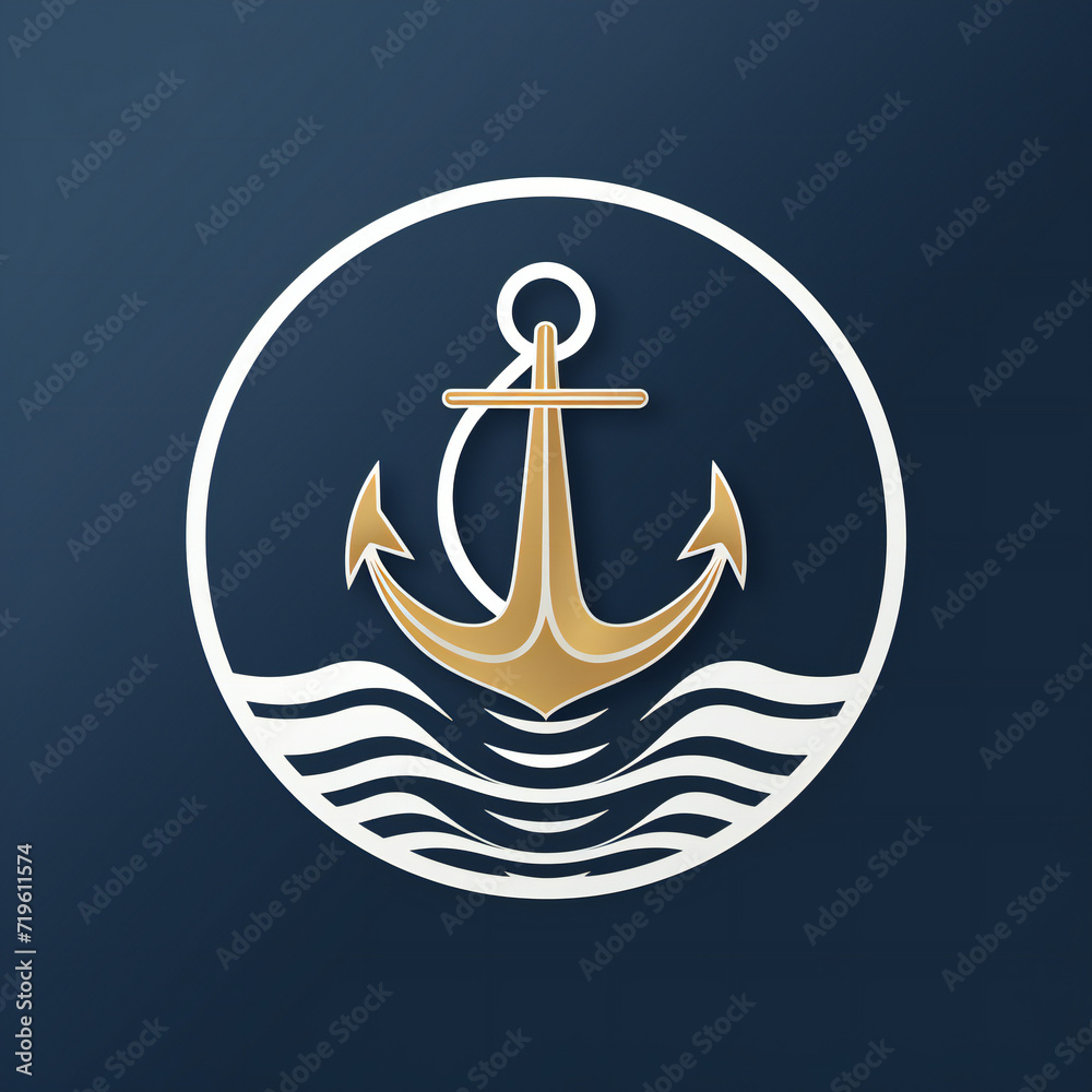 Ship Anchor logo illustration Ship Anchor logo illustration