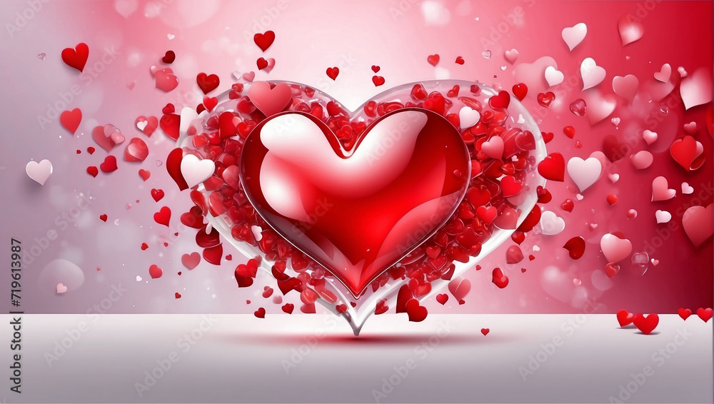 valentine background  valentine background with hearts heart on a white and red background