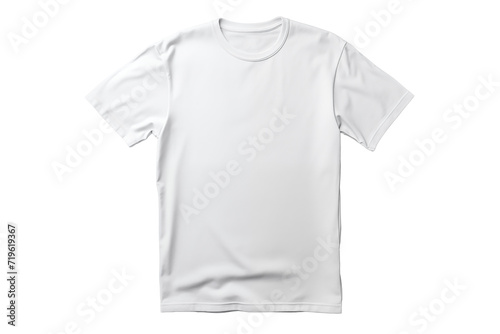 Blank view white t-shirt template on transparent background. Mockup template for artwork graphic design.