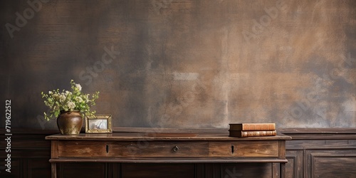 antique wall and wooden desk © Sona