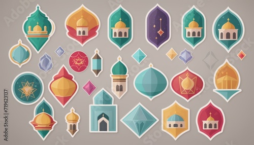 illustration of a set of icons mosque. icon set Ramadan or Ramadhan. icon set vector mosque. Ramadhan icons set promotion. benner. poster. Islamic. ikon masjid. 4k high quality. idea mosque Ramadan