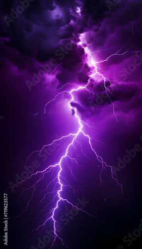 Lightning Purple Abstract