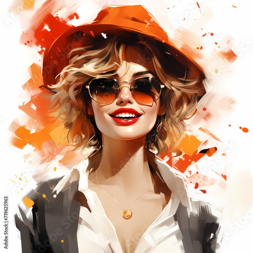 Pop art portrait of a girl ...