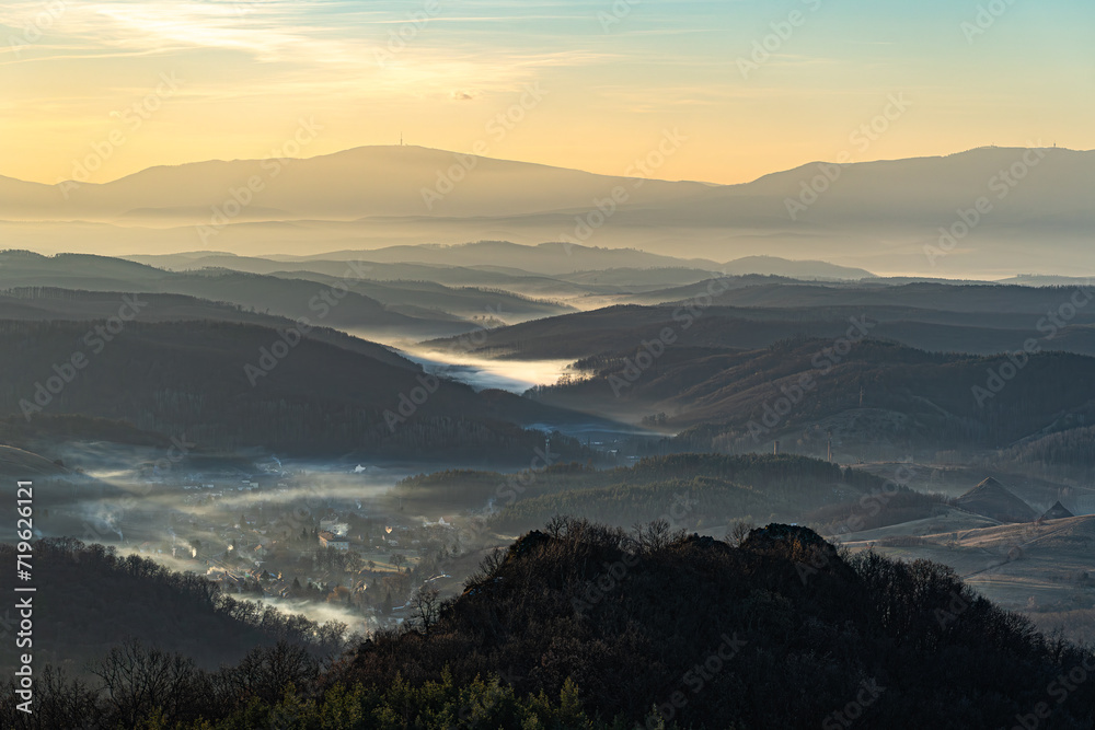 sunrise over the mountains