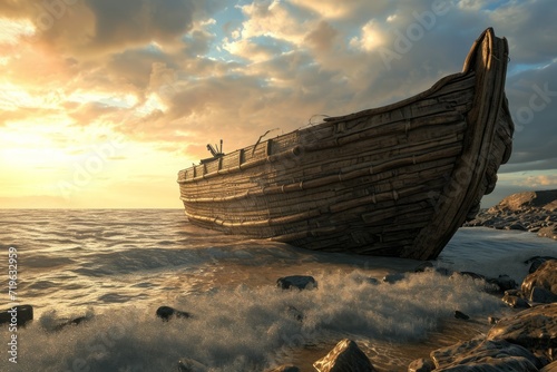 Noah’s Ark, the vessel from the Genesis flood narrative by which God saves Noah