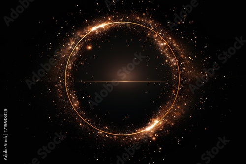 Onyx moonbeam glitter circle of light shine sparkles and rose gold moonlight spark particle