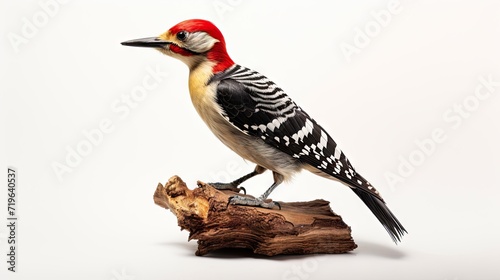 Feathered Beauty: Great Spotted Woodpecker isolated on a clean white background