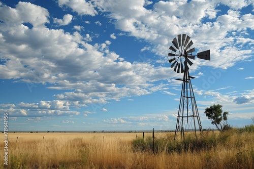 Windmill's Timeless Grace, A Symbol of Wind's Power