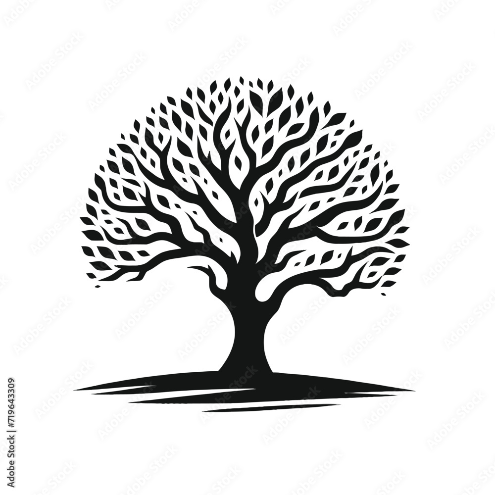 Naklejka premium Abstract Tree of Life Silhouette