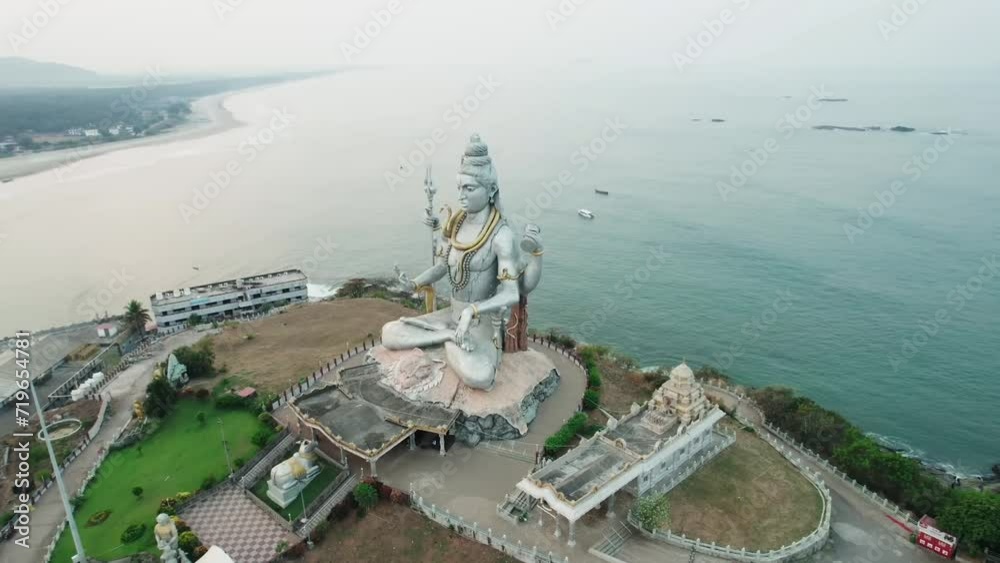 Big Shiva. Lord Shiva Statue in Murudeshwar, Karnataka, India. Tour
