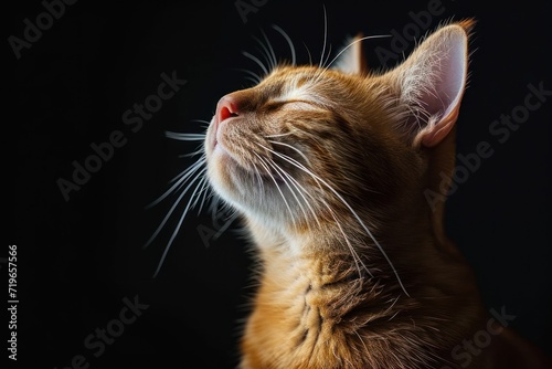Close Up of a Cat With Closed Eyes