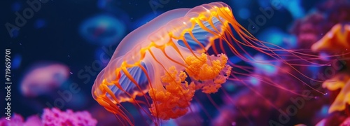 Foto Close Up of Jellyfish in Aquarium