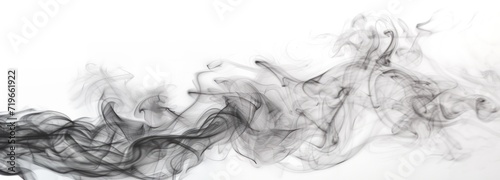 Monochrome Photo of Smoke Against a White Background