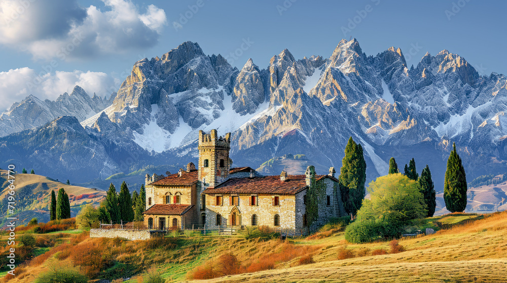 Rural Surroundings Village Castle Landscape in the Alps in Switzerland Austria Italy Bavaria Peace and Quiet Wallpaper Digital Art Magazine Background Poster Rural Surroundings Village Castle Landscape in the Alps in Switzerland Austria Italy Bavaria Peace and Quiet Wallpaper Digital Art Magazine Background Poster