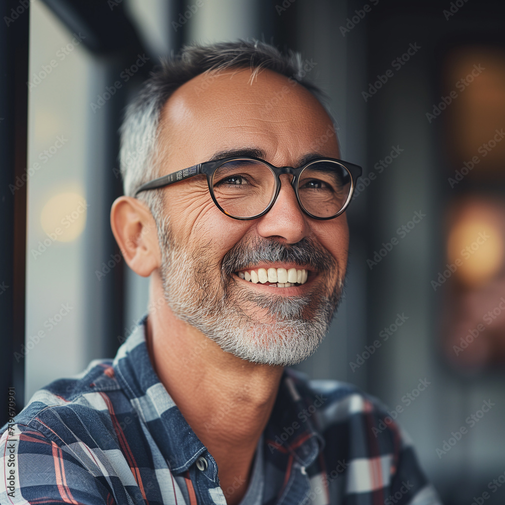 portrait of a man smiling portrait of a man smiling