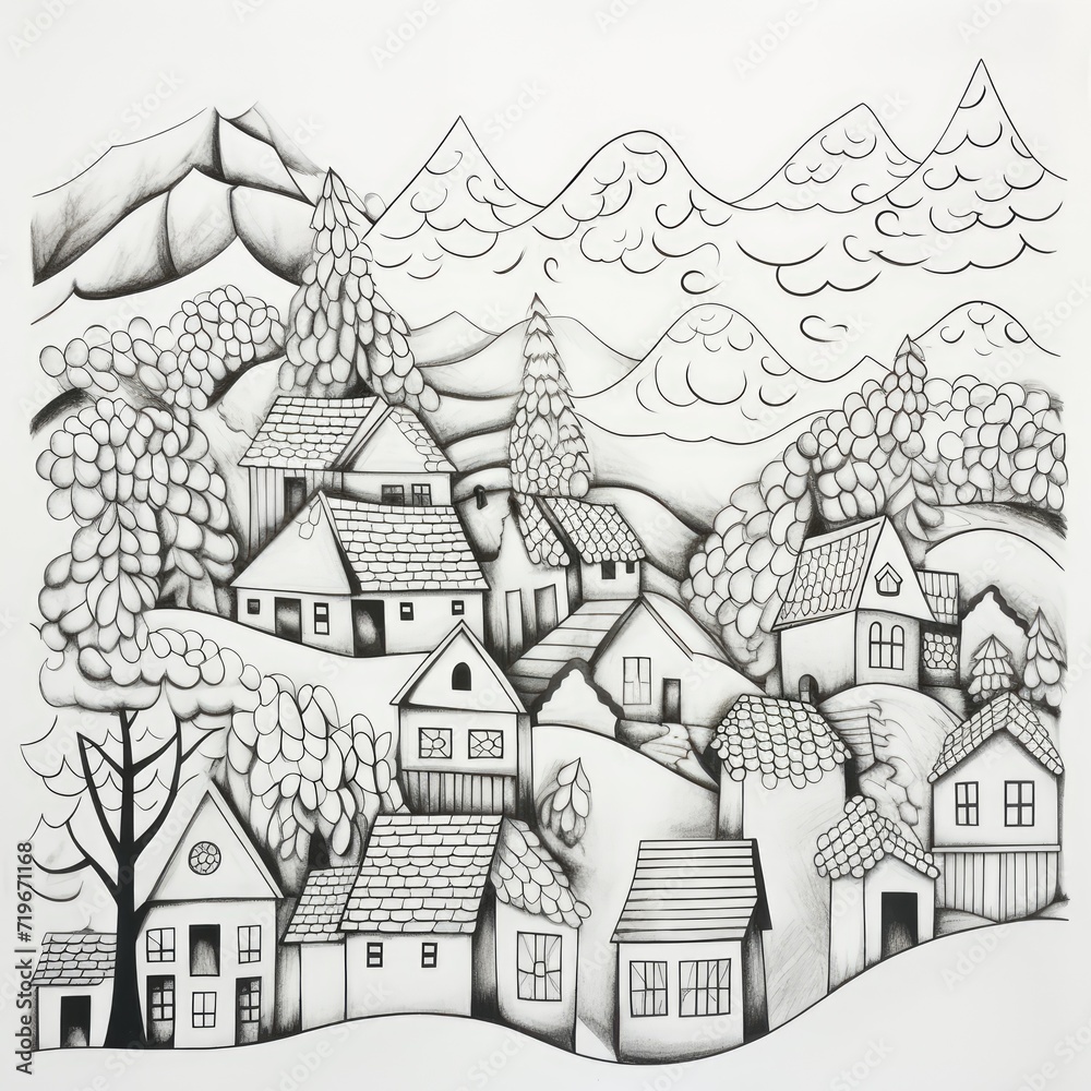 Naklejka premium Coloring book for children depicting aberkutka
