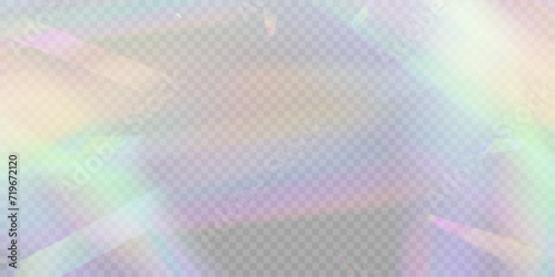 A cluster of colors, bright rays of the spectrum. Glare on a lens, glass, jewelry, or gemstone. The superimposition of the rainbow effect, the refraction of light by a crystal prism. Realistic diamond