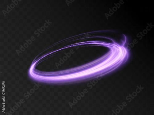 light effect. Violet rays of a night scene with sparks on a transparent background. Light effect of an empty podium. Disco dance floor. Vector