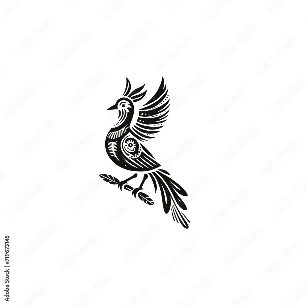 Obraz premium TRIBAL BIRD ABSTRACT ILLUSTRATION VECTOR