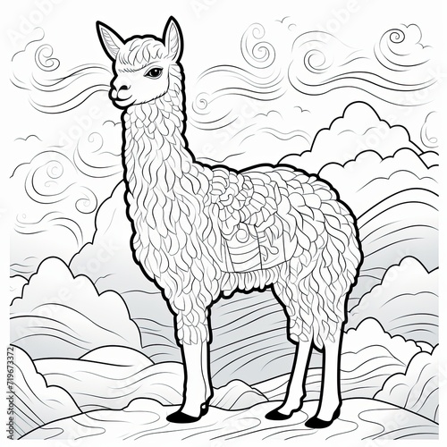 Coloring book for children depicting alama photo