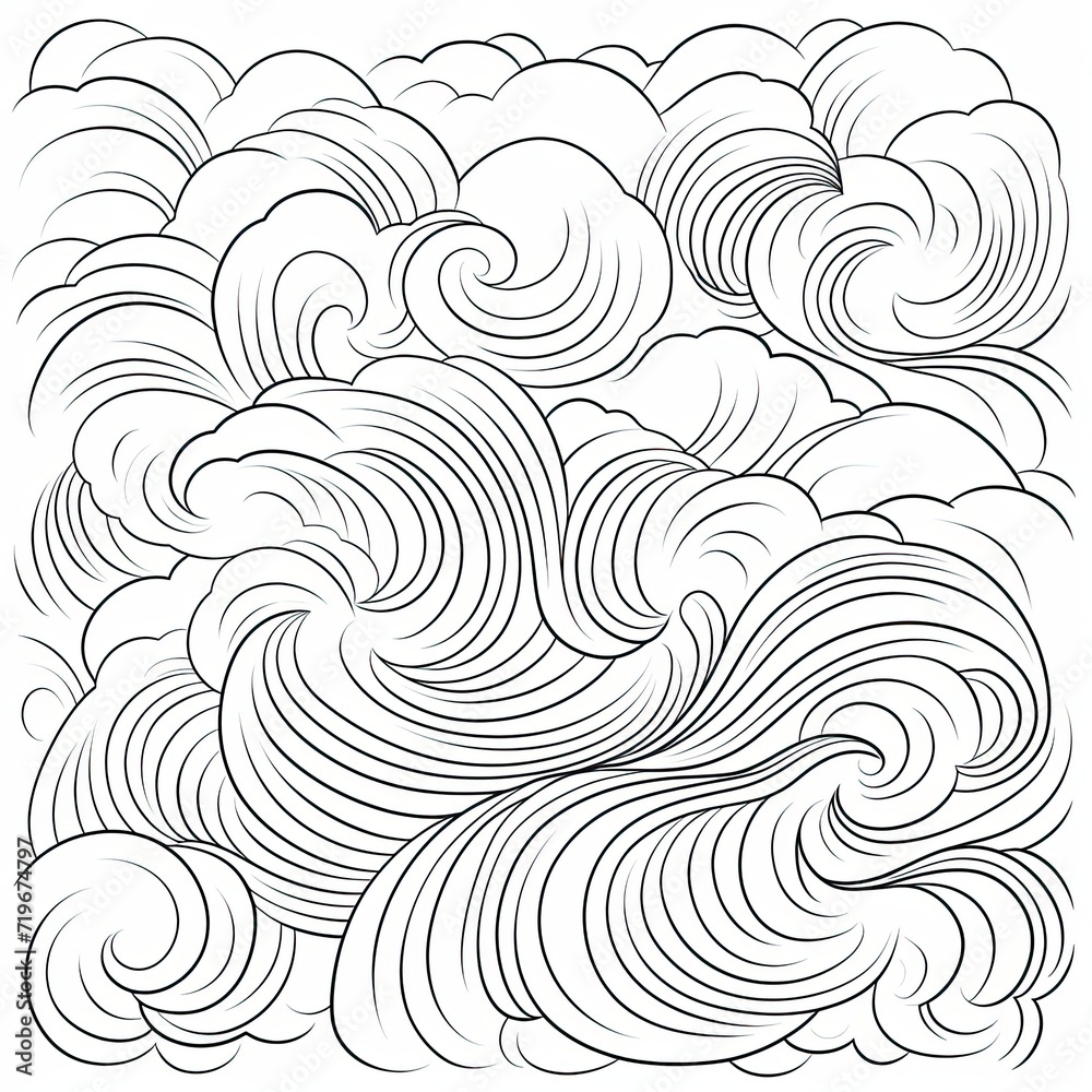 Coloring book for children depicting asea plume