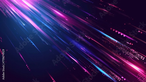 Modern abstract high-speed movement. Dynamic motion light and fast arrows moving on dark background. Futuristic, technology pattern for banner photo