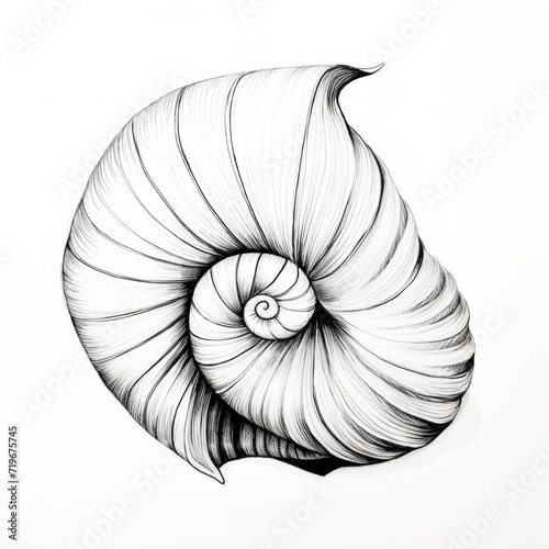Coloring book for children depicting awhelk photo