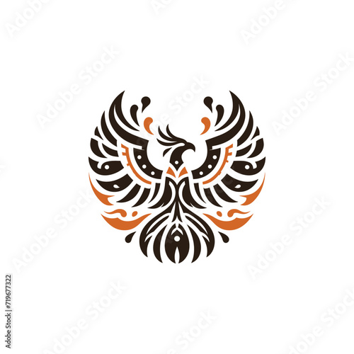 TRIBAL BIRD OF PHOENIX ABSTRACT ILLUSTRATION VECTOR