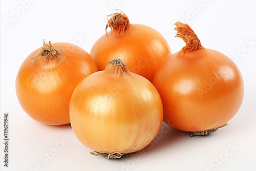 Wallpaper Mural Fresh organic onions isolated on clean white background for culinary and cooking concepts Torontodigital.ca