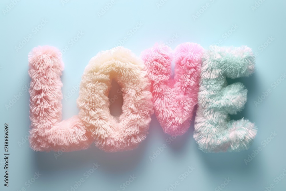 Fluffy fur plush LOVE letters Fluffy fur plush LOVE letters