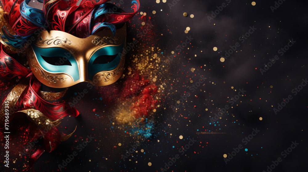 portrait of a woman in carnival mask