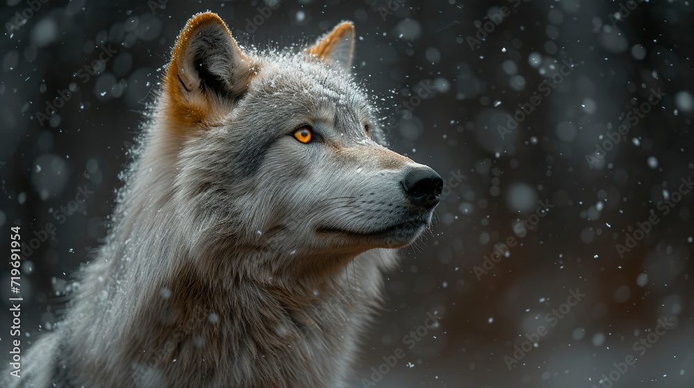 A very cute polar wolf in snowy environment. Arctic wolf in close-up image in snow stocking. White wolf in wild ice environment. A very cute polar wolf in snowy environment. Arctic wolf in close-up image in snow stocking. White wolf in wild ice environment.