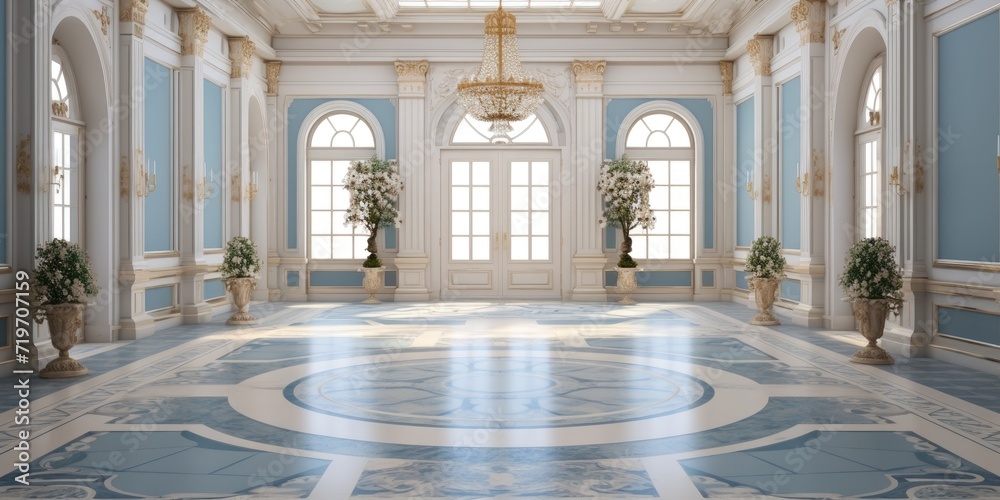 Obraz premium Classical style hall depicted in .