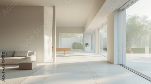 Pastel Perfection  A Photorealistic Glimpse into Modern Minimalist Interiors